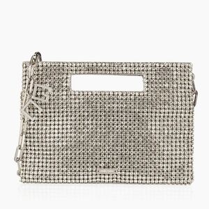 Cult Gaia Mini Lucinda Rhinestone Mesh Shoulder Bag